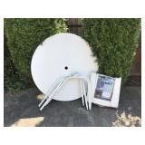 TABLE & STAND - NEEDS NUTS & BOLTS