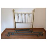 TWIN BRASS BED - HEADBOARD & FRAME