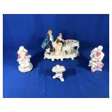 FRENCH FIGURALS - HARPICHORD & SEATED COUPLE