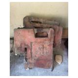 (3) IH SUITCASE FRONT WEIGHTS - RUSTY
