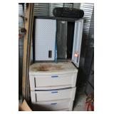 GLADIATOR 2-DOOR CABINET & 3 DRAWER PLASTIC BIN