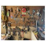 CONTENTS OF WALL - TOOLS,WRENCHES,SCREW DRIVERS,MC