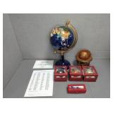 STONE AND WOODEN GLOBE COLLECTION