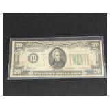 SERIES 1934A $20 FEDERAL RESERVE NOTE