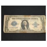 SERIES 1923 US $1 LARGE NOTE SILVER CERTIFICATE