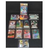 (13) AUTOGRAPH FOOTBALL CARDS