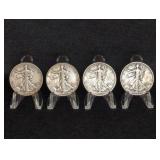 (4) WALKING LIBERTY HALF DOLLARS