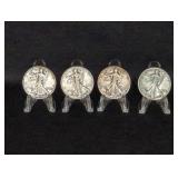 (4) WALKING LIBERTY HALF DOLLARS