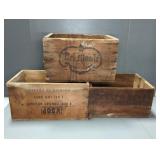 WOOD ADVERTISING CRATES (3)