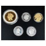 (5) TRIBUTE COINS - NOT REAL COINS