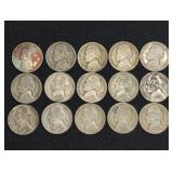 (15) WWII ERA JEFFERSON NICKELS