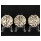 (3) WALKING LIBERTY HALF DOLLARS