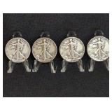 (4) WALKING LIBERTY HALF DOLLARS