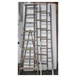 (3) WOOD LADDERS