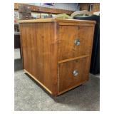 WOOD FILE CABINET - LEGAL SIZE