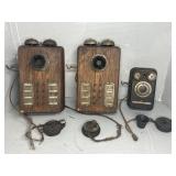 (3) ANTIQUE TELEPHONE CASES