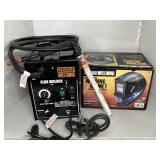 CHICAGO ELECTRIC WELDER & HELMET, W/ RODS