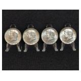 (4) 1964 JFK HALF DOLLARS