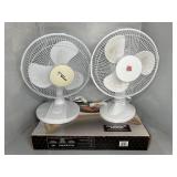 WINSOME WOOD BED TRAY & (2) TABLE TOP FANS