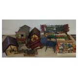 DOLL HOUSES, FURNITURE, FENCES