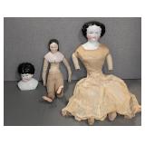 PORCELAIN HEAD DOLLS