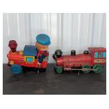 2 TIN AND PLASTIC TRAINS