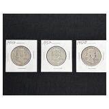 (3) FRANKLIN HALF DOLLARS