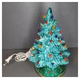 HAND PAINTED CERAMIC CHRISTMAS TREE, 9'T