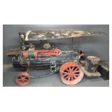 MINIATURE METAL STEAM TRACTOR, 20'L