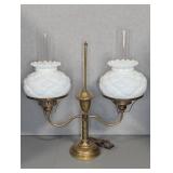 BRASS DOUBLE STUDENT LAMP