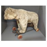 STEIFF ? BEAR ON WHEELS