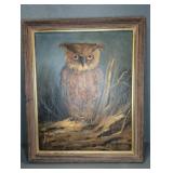 OWL PAINTING ON CANVAS