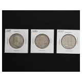 (3) FRANKLIN HALF DOLLARS