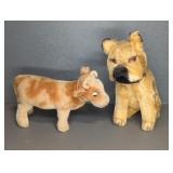 STEIFF DOG AND COW