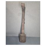 ANTIQUE LARGE COW BELL WITH LEATHER STRAP