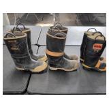 LACROSSE FIRETECH & SERVUS FIREBREAKER BOOTS (3)