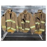 3 RETIRED COWLESVILLE F.D. TURN OUT JACKETS