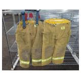 2 PAIRS RETIRED FIREMANS TURN OUT PANTS