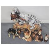 ROYAL DAULTON & OTHER DOG FIGURINES - AS IS