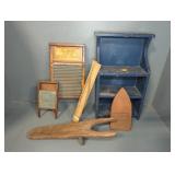 PRIMITIVE WOODEN HOUSEHOLD