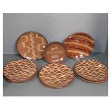 RED CLAY ART POTTERY PLATES