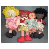 RAGGEDY ANN DOLLS (4)
