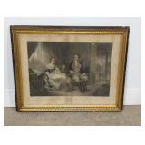 ENGRAVED PICTURE THE COURTSHIP OF WASHINGTON