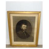 FRAMED ENGRAVED PICTURE GENERAL ULYSSES S. GRANT