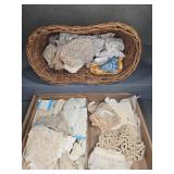 VINTAGE CROCHET TRIM AND BASKET