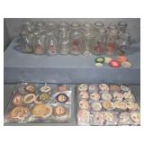 MILK BOTTLES AND CAPS