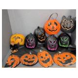 HALLOWEEN PLASTIC PUMPKIN DECORATIONS