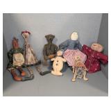 COLLECTION OF HANDMADE DOLLS AND SNOWMEN