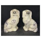 (2) STAFFORDSHIRE SPANIELS, 4.5'T