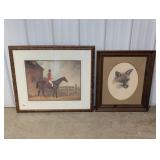 LOUIS FRISINO SIGNED FOX PRINT AND HORSE PRINT